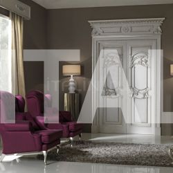 New Design Porte QUIRINALE 1023/QQ  brushed gray ash topcoat with silver Classic Wood Interior Doors - №71
